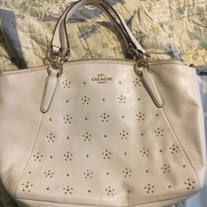 COACH Kelsey Studded Calf Leather Satchel